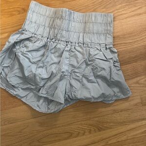 FP Movement by Free People Light Gray High-Waisted Shorts